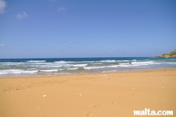 Sea of the Ramla Bay Gozo