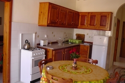 kitchen and living area at the Sea Star Apartments gozo
