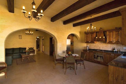 Kitchen and dining area of tranquility farmhouse