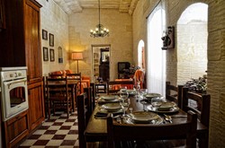 kitchen dining at ta karmena farmhouse gozo