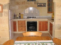 Kitchen dining room at ta mananni farmhouse gozo