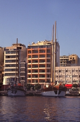 Facade of the Marina Hotel from sea