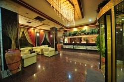 Reception area of the Alexandra Hotel