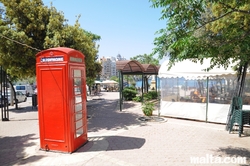 Red Phonebox in Balluta Bay Red Phonebox in Balluta Bay