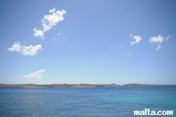 blue sea at Hondoq Bay Gozo blue sea at Hondoq Bay Gozo