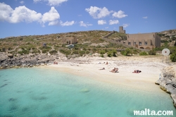 Hondoq Bay Gozo from the sea