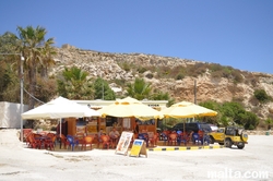 kiosk on Hondoq Bay Gozo kiosk on Hondoq Bay Gozo