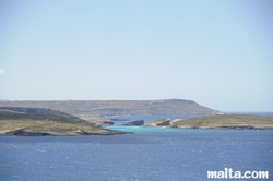 view from Hondoq Bay Gozo view from Hondoq Bay Gozo