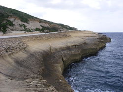 Small cliff near the salt plans