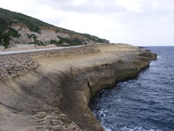 Small cliff near the salt plans Small cliff near the salt plans