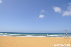 Baywatch seat in Ramla Bay Gozo