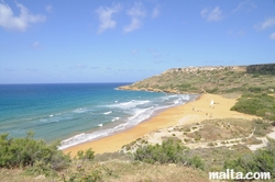 Higher view of the Ramla Bay Gozo