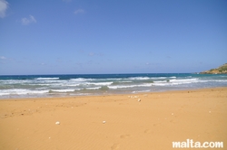 Sea of the Ramla Bay Gozo