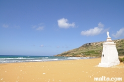 The statue of the Ramla Bay Gozo
