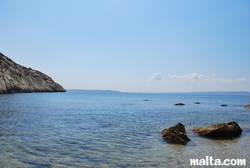 Sea from the beach near Mgarr