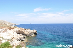 Ghar Lapsi's coast and sea