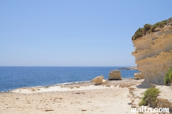 rocky beach of St. Peter's pool