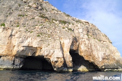 blue grotto caves panorama