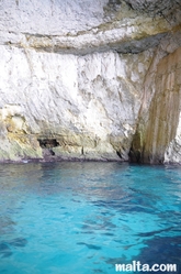 blue grotto corals and azure water