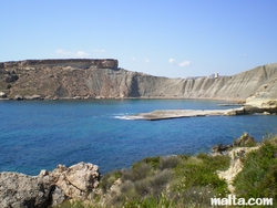 Gnejna Bay and the Scree slopes above Gnejna Bay and the Scree slopes above