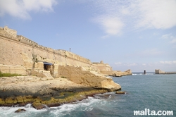 view from the sea of Fort St. Elmo Valletta