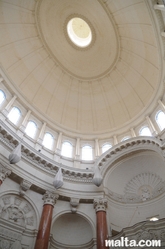 ceiling of the Carmelite basilica of Valletta