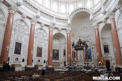 interior of the Carmelite basilica of Valletta interior of the Carmelite basilica of Valletta