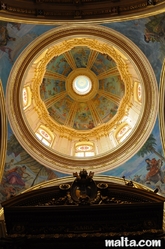 Beautiful ceiling of Senglea church