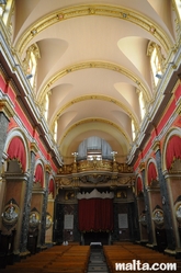 Interior of Senglea Parish church