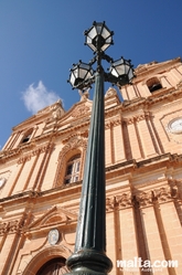 The front of the Mellieha Parish Church