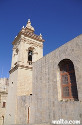 belltower of the Cittadella Cathedral in Victoria Gozo