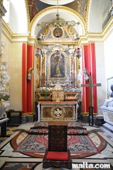 detail main altar of the Cittadella Cathedral in Victoria Gozo