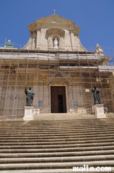 entrance of the Cittadella Cathedral in Victoria Gozo