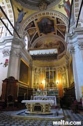main altar of the Cittadella Cathedral in Victoria Gozo
