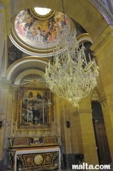 side altar of the Cittadella Cathedral in Victoria Gozo