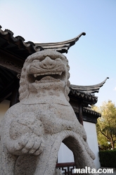 Chinese Garden of Serenity Entrance lions