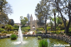 overview of palace and of the palazzo parisio garden