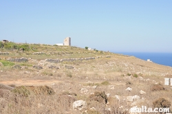Watchtower in the Majjistral nature Park of Malta