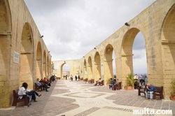 arches in the Upper Barrakka Gardens valletta