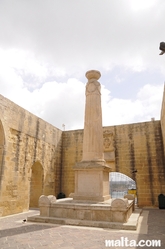 obelisque in the Upper Barrakka Gardens valletta