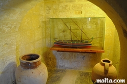luzzu at folklore museum victoria Gozo