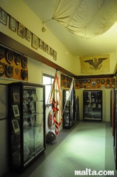 Corridor full of exhibits at Kelinu grima maritime museum Corridor full of exhibits at Kelinu grima maritime museum
