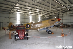 Side hangar in the Malta Aviation Museum