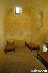 Prison cell inside the Inquisitor's Palace of Vittoriosa