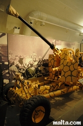 camouflage light tank  war museum valletta