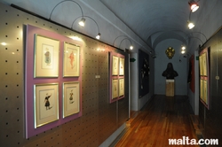 costume scketches and bust at manoel theatre museum valletta
