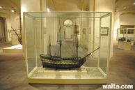 Galley model in the Maritime Museum in Victoriosa