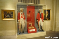 Maritime Navy costumes in the Maritime Museum in Victoriosa