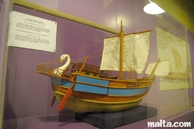 Model of a Roman Merchantman of the First Century A.D. in the Maritime Museum in Victoriosa