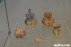 fat ladies statuettes in the  Museum of Archaeology Victoria Gozo